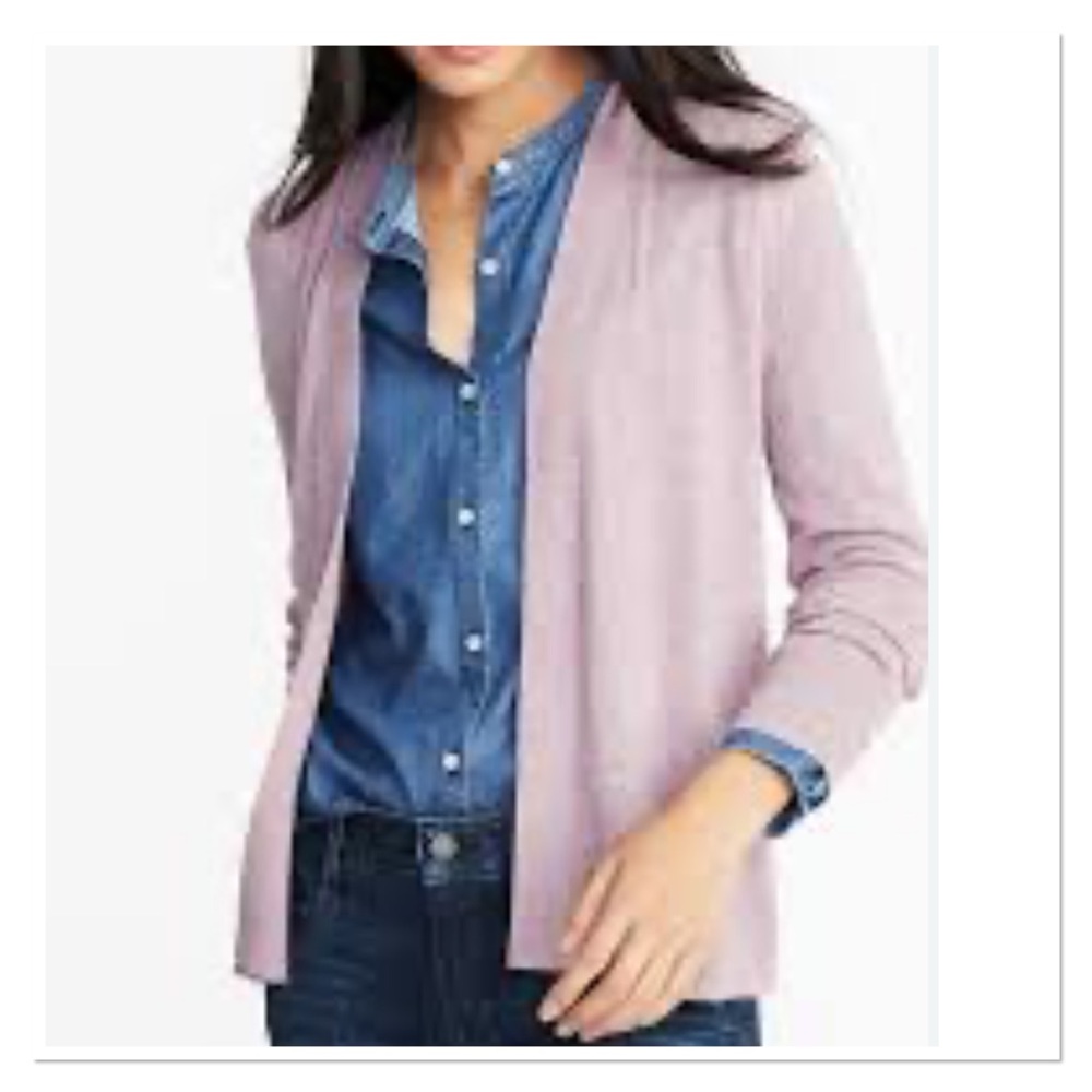 OLD NAVY Short Shawl Collar Pink Open Front Cardigan